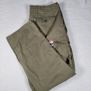 Levi Strauss Cargo Pants Mens 34x32 Olive Green Relaxed Fit Cotton Twill Utility